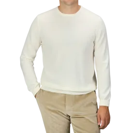 Cream Extra Fine Merino Crew Neck