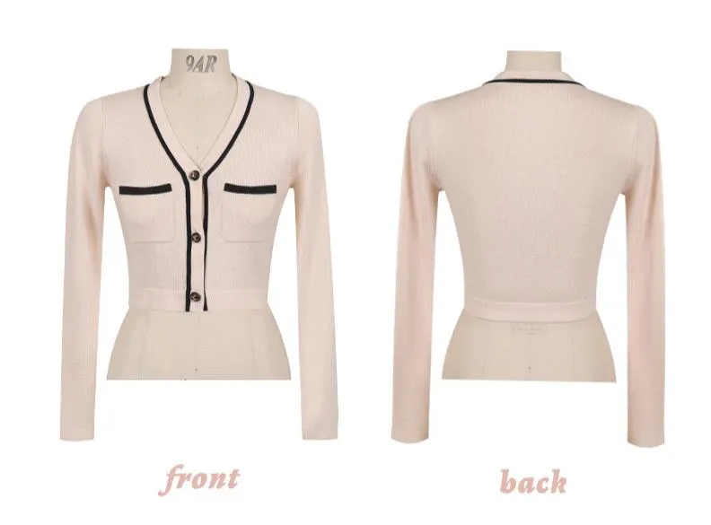 Creamy Sweet Exquisite Pink Cami & Cardigan & Pleated Skirt Three Piece Set