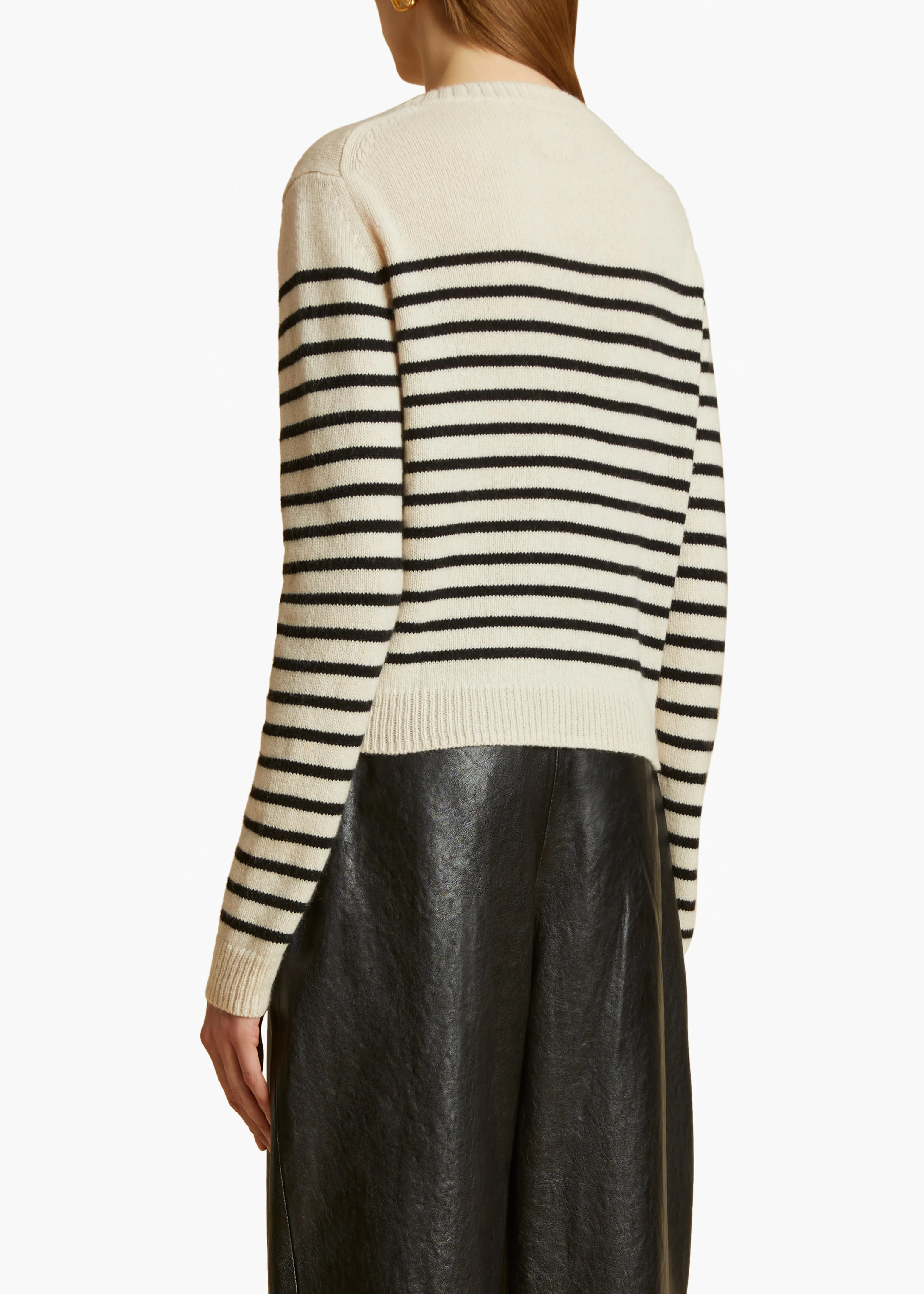 Diletta Sweater in Magnolia and Black Stripe