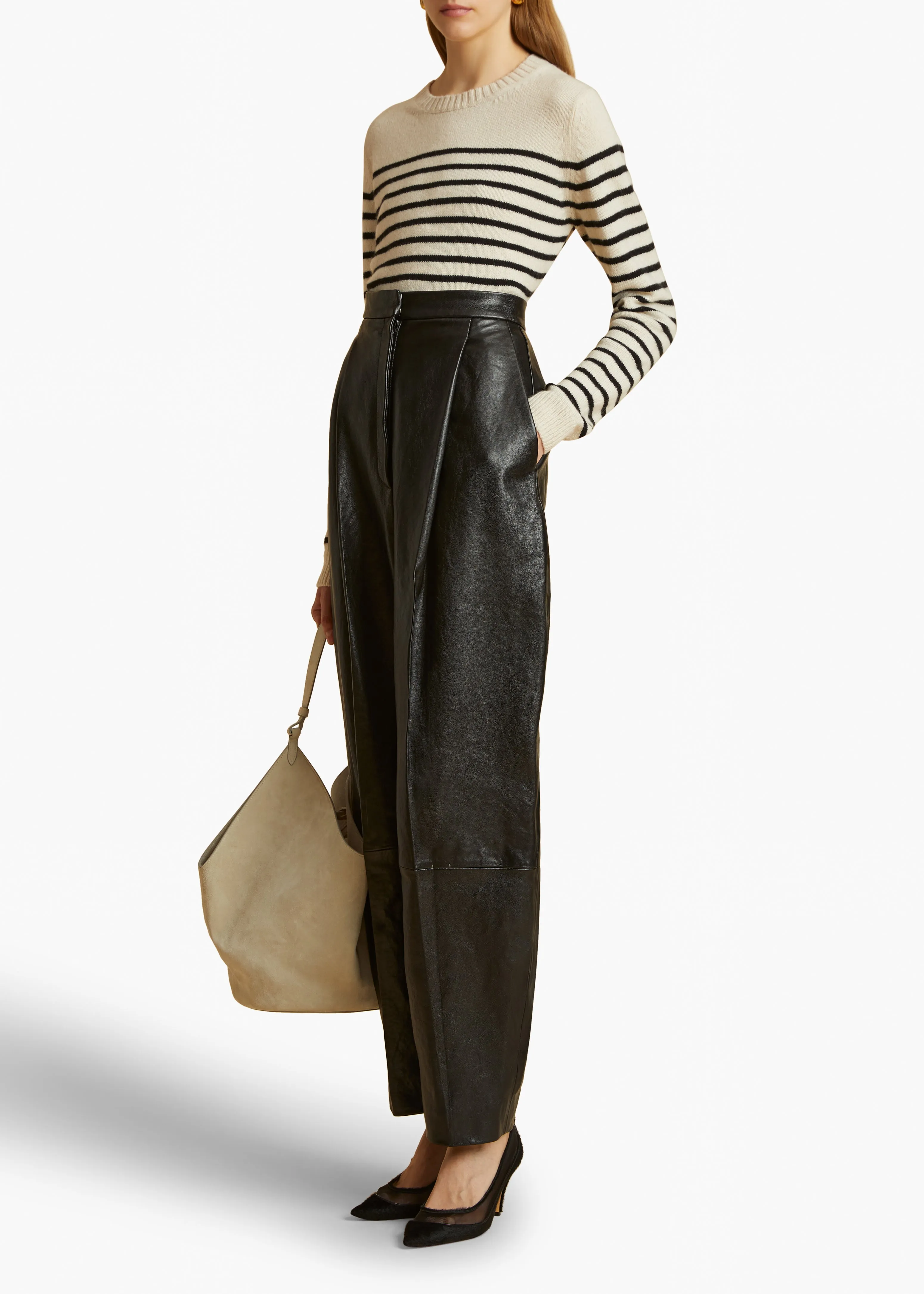 Diletta Sweater in Magnolia and Black Stripe