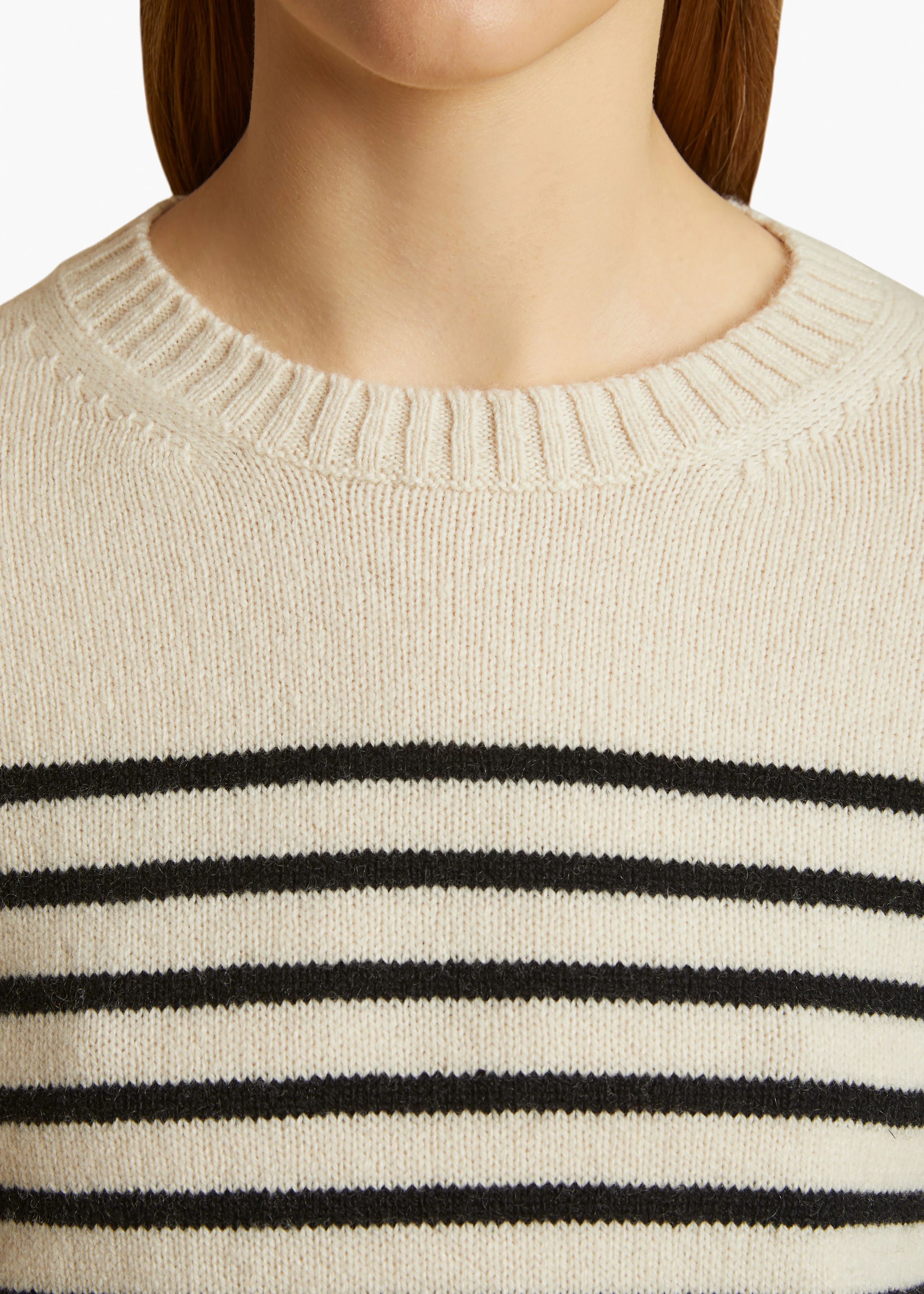 Diletta Sweater in Magnolia and Black Stripe