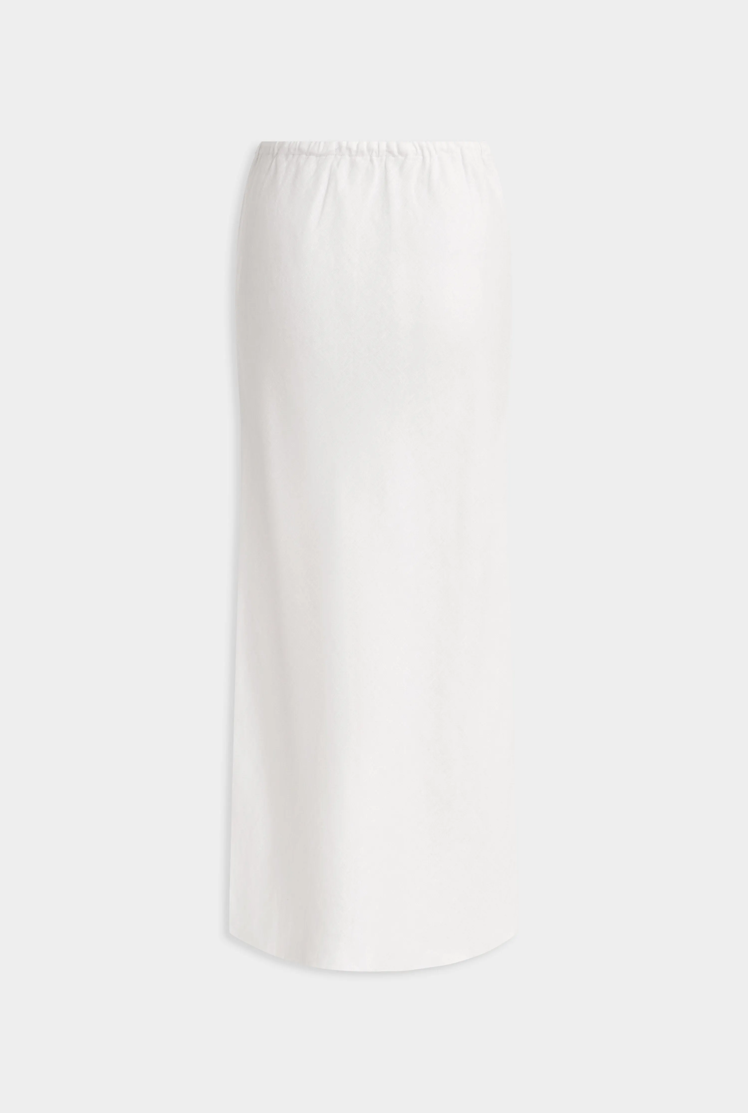 Drawstring Bias Skirt - White