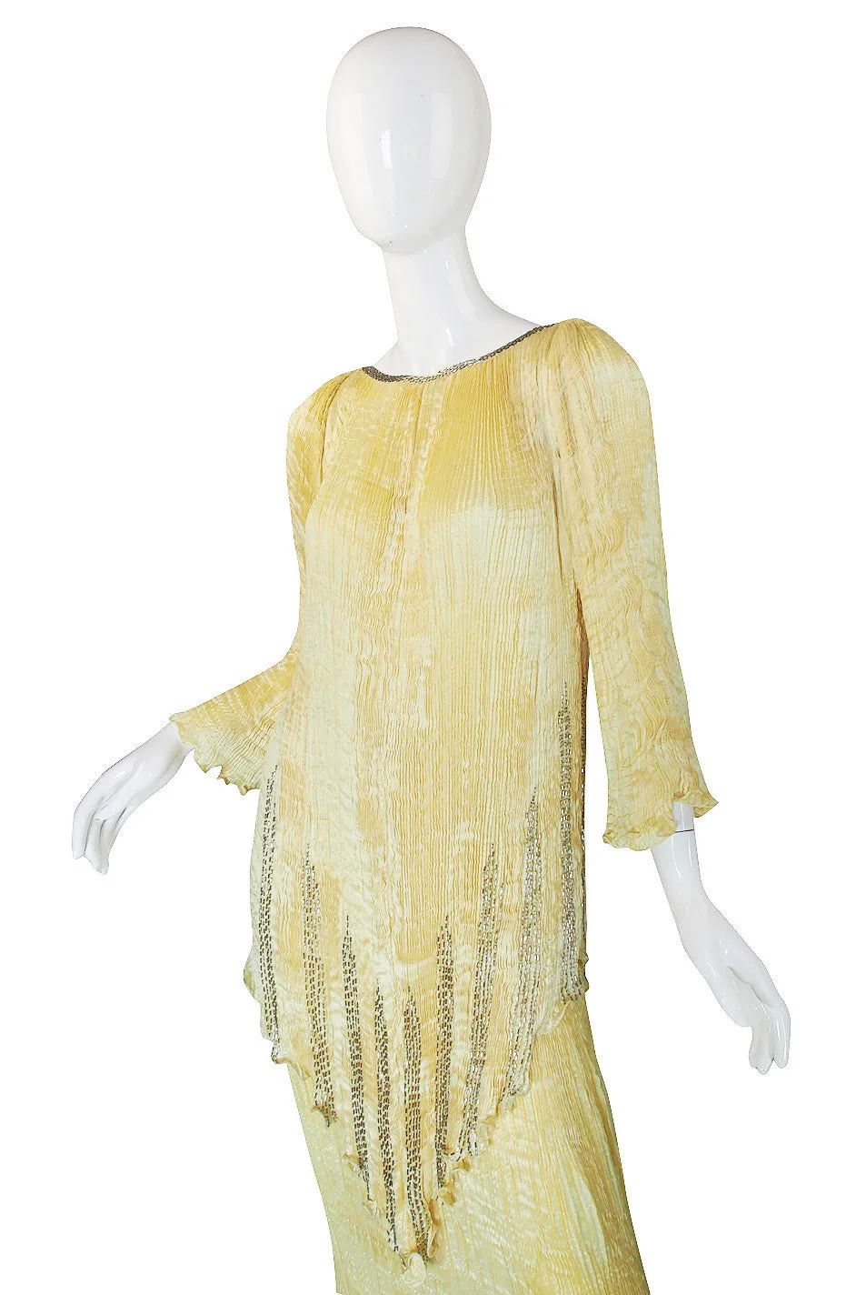 Early 1980s Rare Patricia Lester Silk & Bead Gown/Set