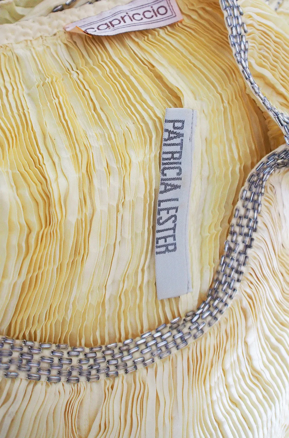 Early 1980s Rare Patricia Lester Silk & Bead Gown/Set