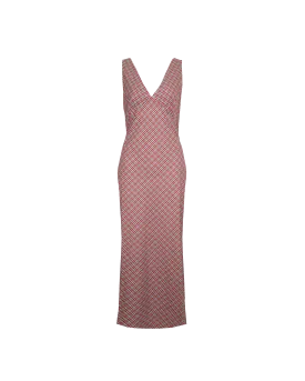 ESME SLIP DRESS BLUE RASPBERRY TARTAN