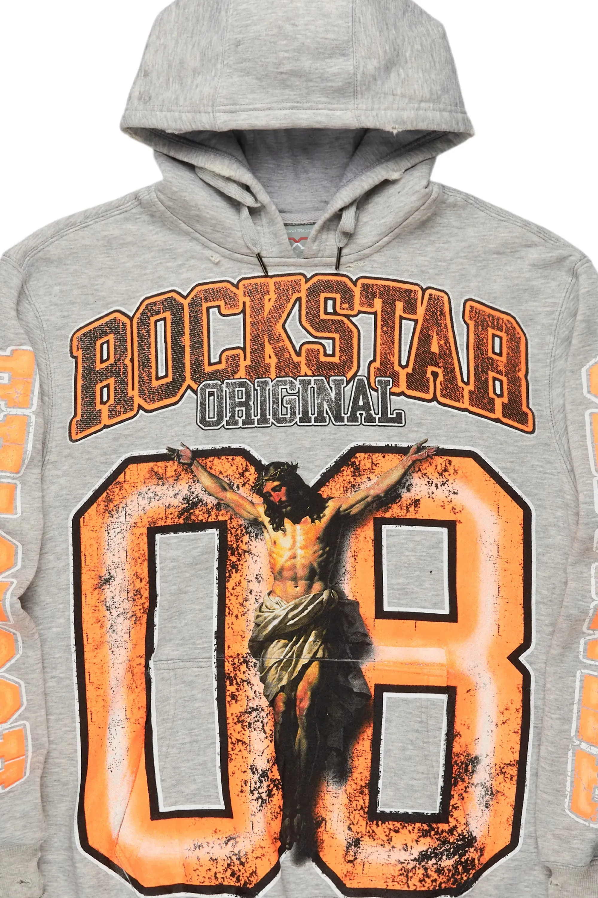 Fields Grey/Orange Graphic Hoodie