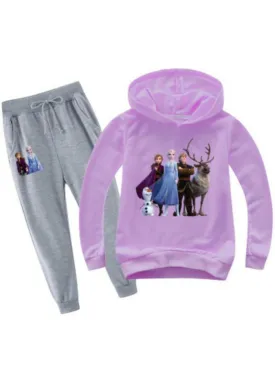 Girls  Hoodie and Pants Tracksuit Set