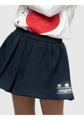 Girl's Navy Reflectant Skirt