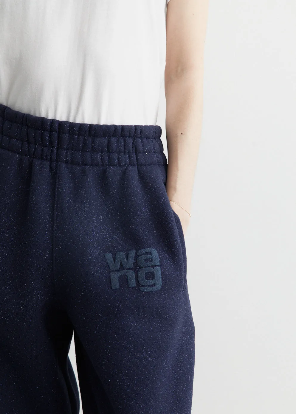 Glitter Essential Terry Sweatpants With Puff Logo