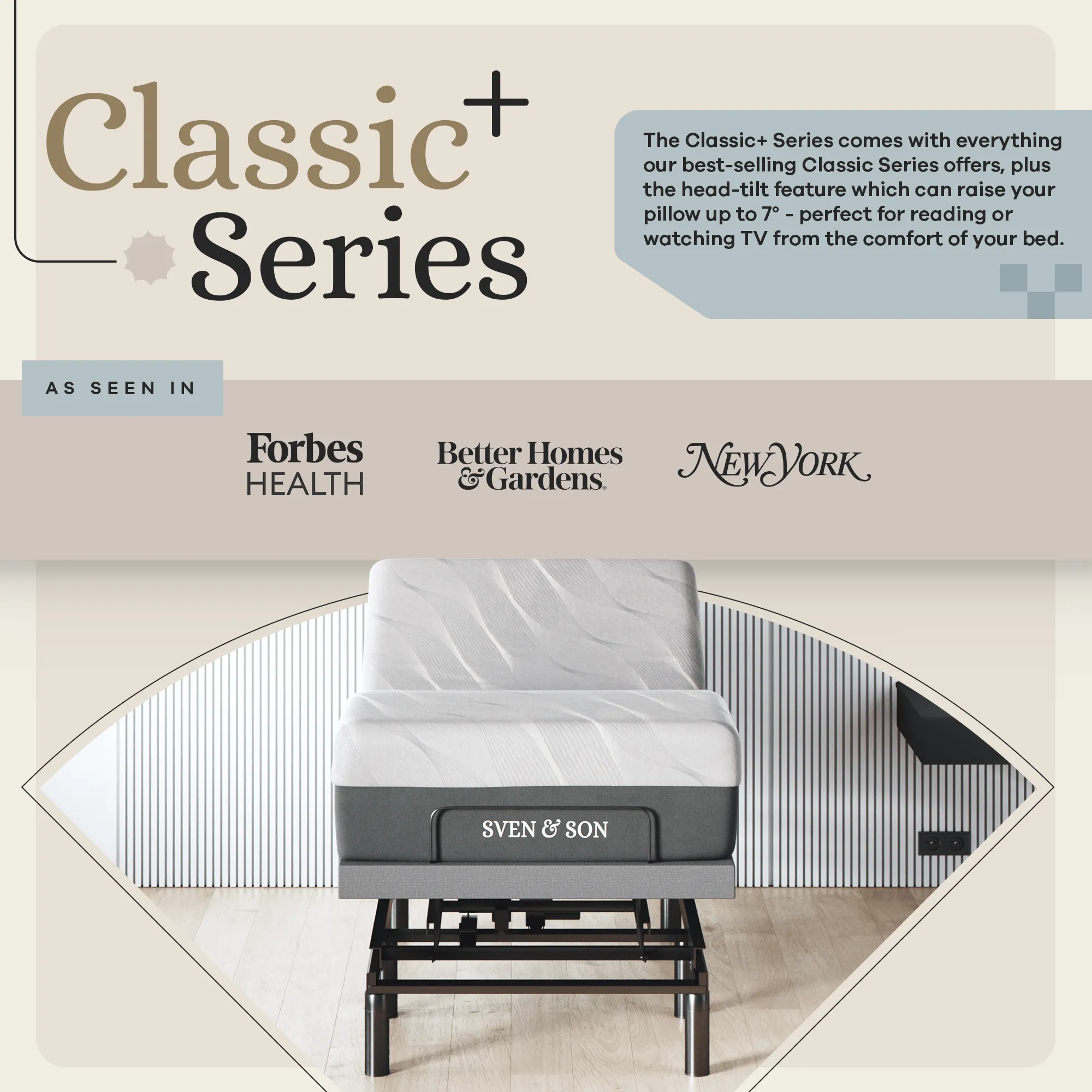 Harmony Series Adjustable Bed Base   Choice of Mattress Bundle