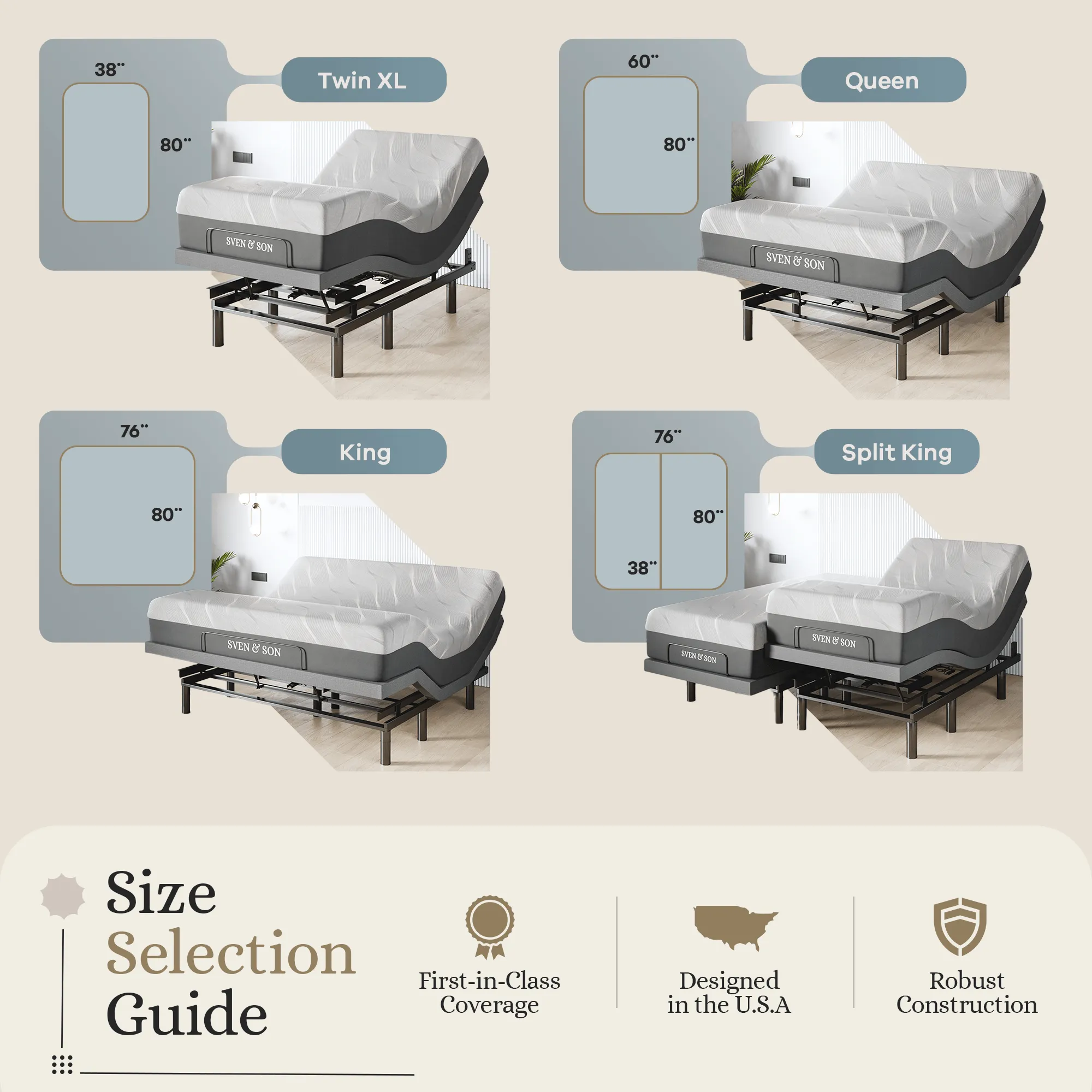 Harmony Series Adjustable Bed Base   Choice of Mattress Bundle