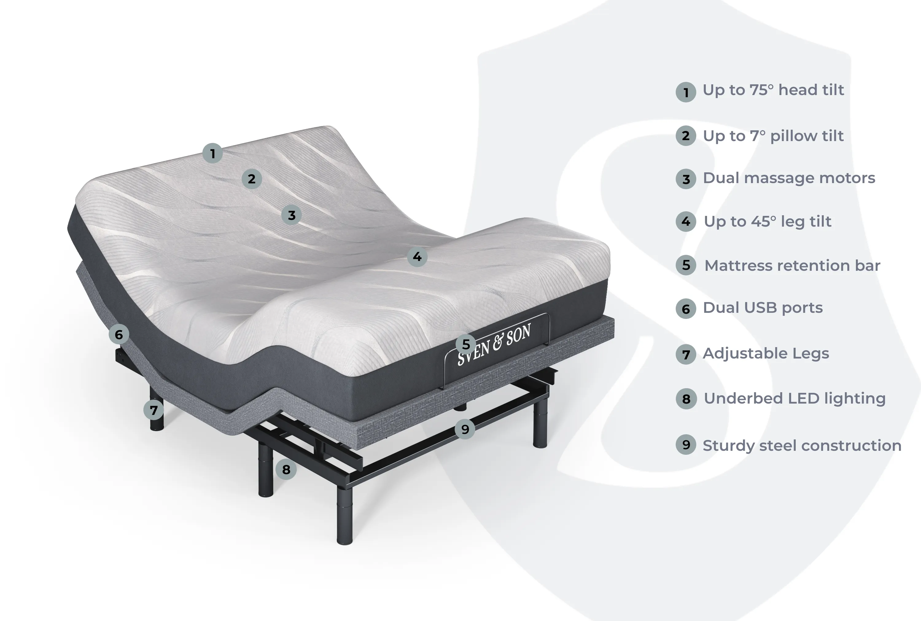 Harmony Series Adjustable Bed Base   Choice of Mattress Bundle
