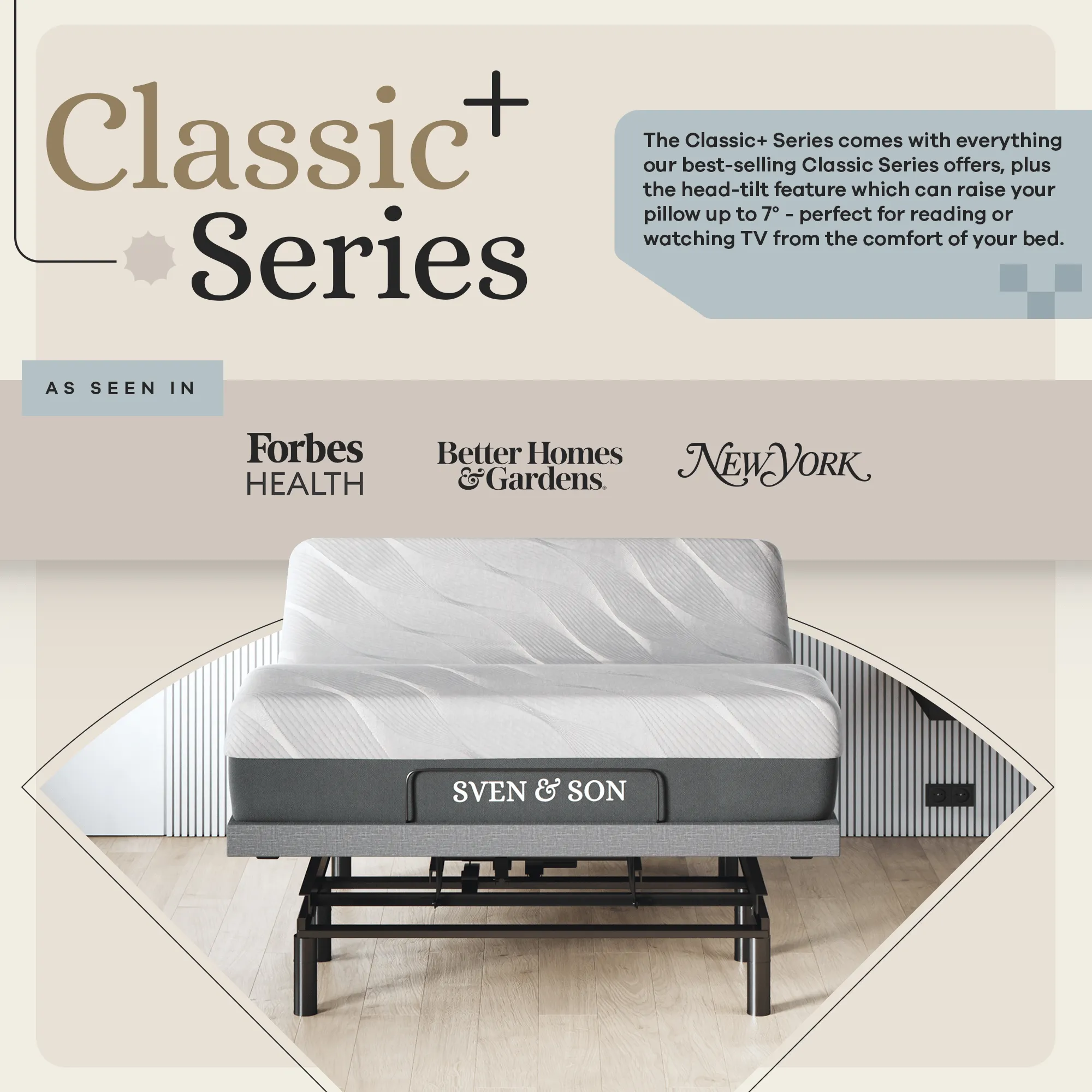 Harmony Series Adjustable Bed Base   Choice of Mattress Bundle