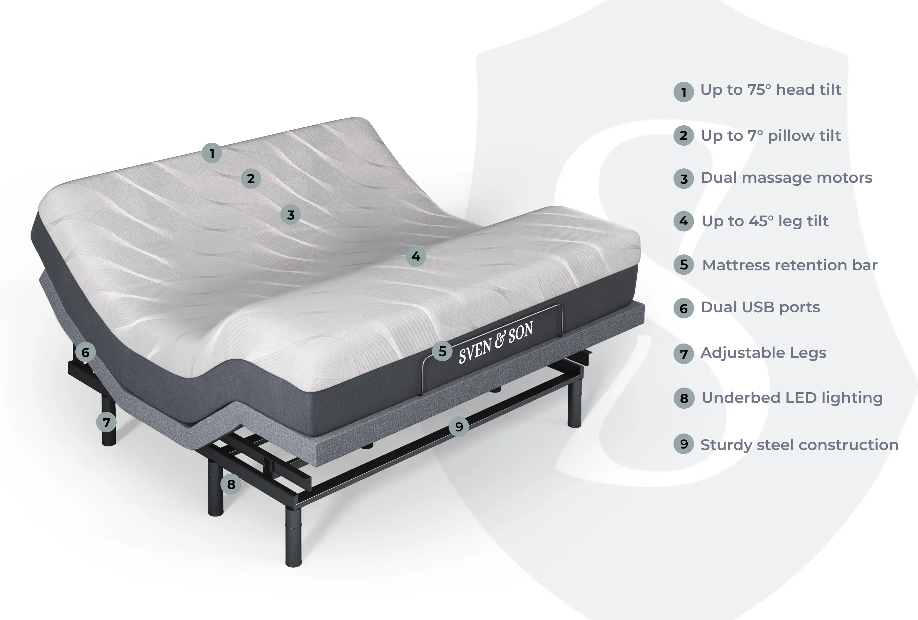 Harmony Series Adjustable Bed Base   Choice of Mattress Bundle
