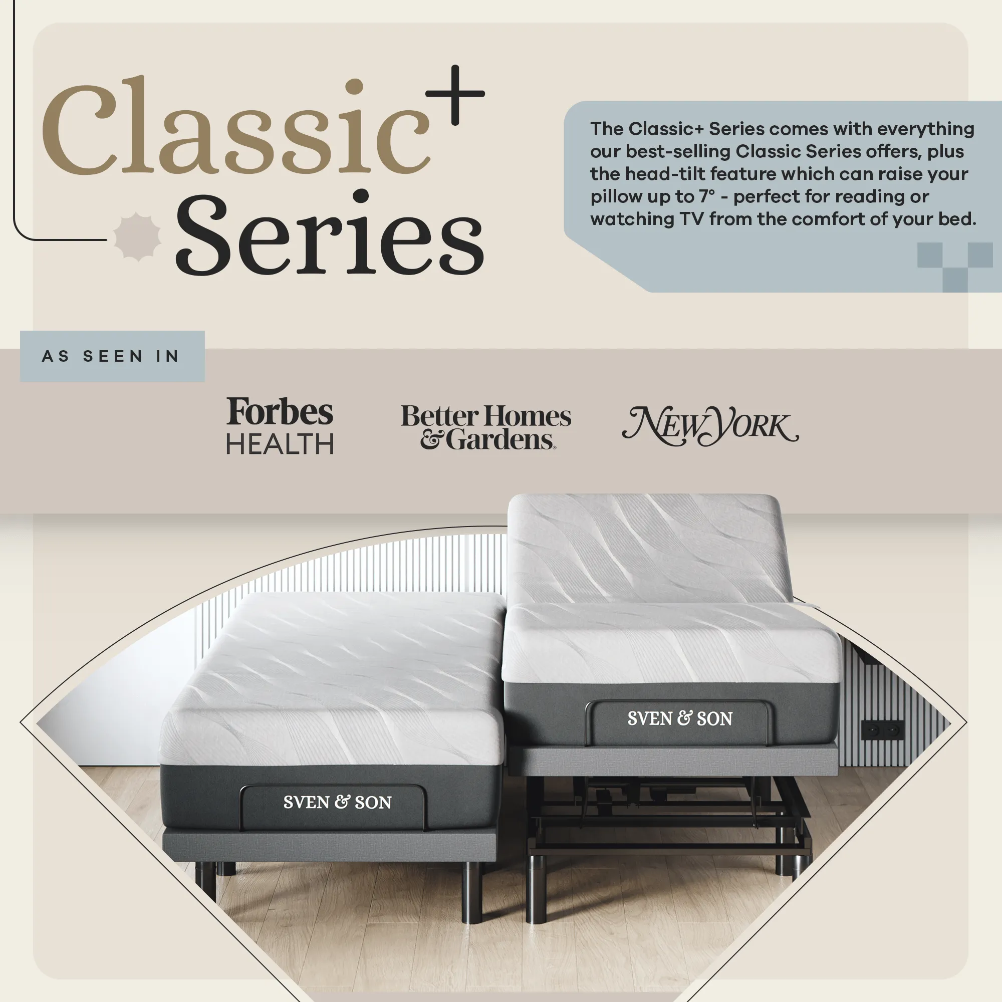 Harmony Series Adjustable Bed Base   Choice of Mattress Bundle