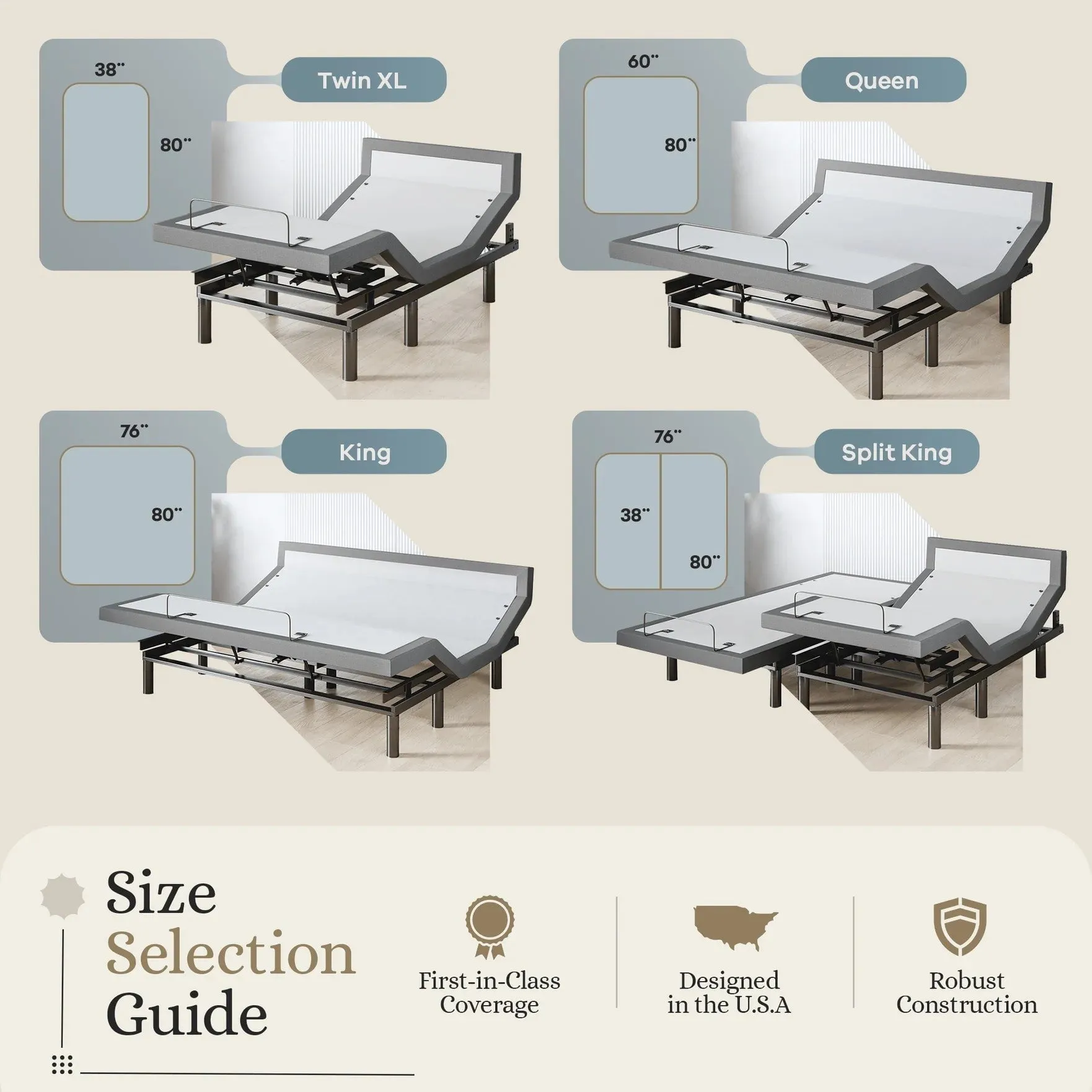 Harmony Series Adjustable Bed Base   Choice of Mattress Bundle