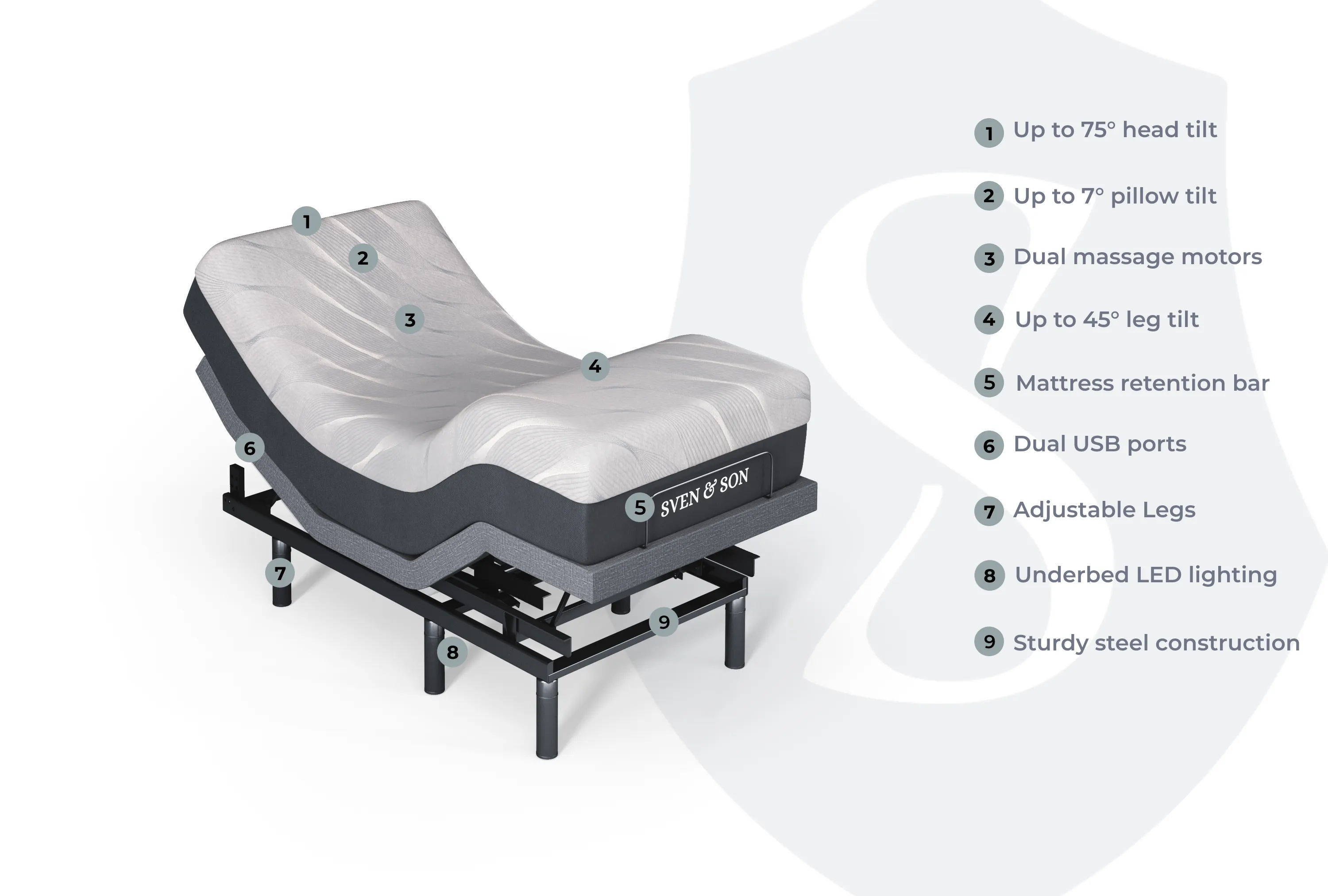 Harmony Series Adjustable Bed Base   Choice of Mattress Bundle