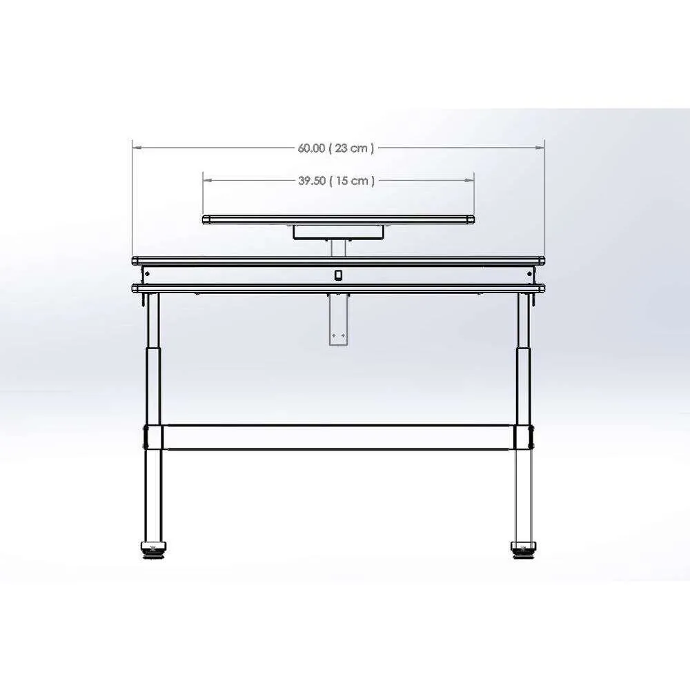 HealthPostures 8200 Ergonomic Sit-Stand Desk - Cherry Top, Silver Frame