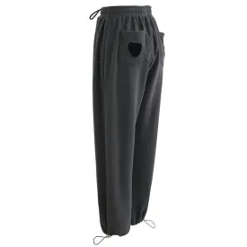 Heart Solid Color High Waist Baggy Sweatpants