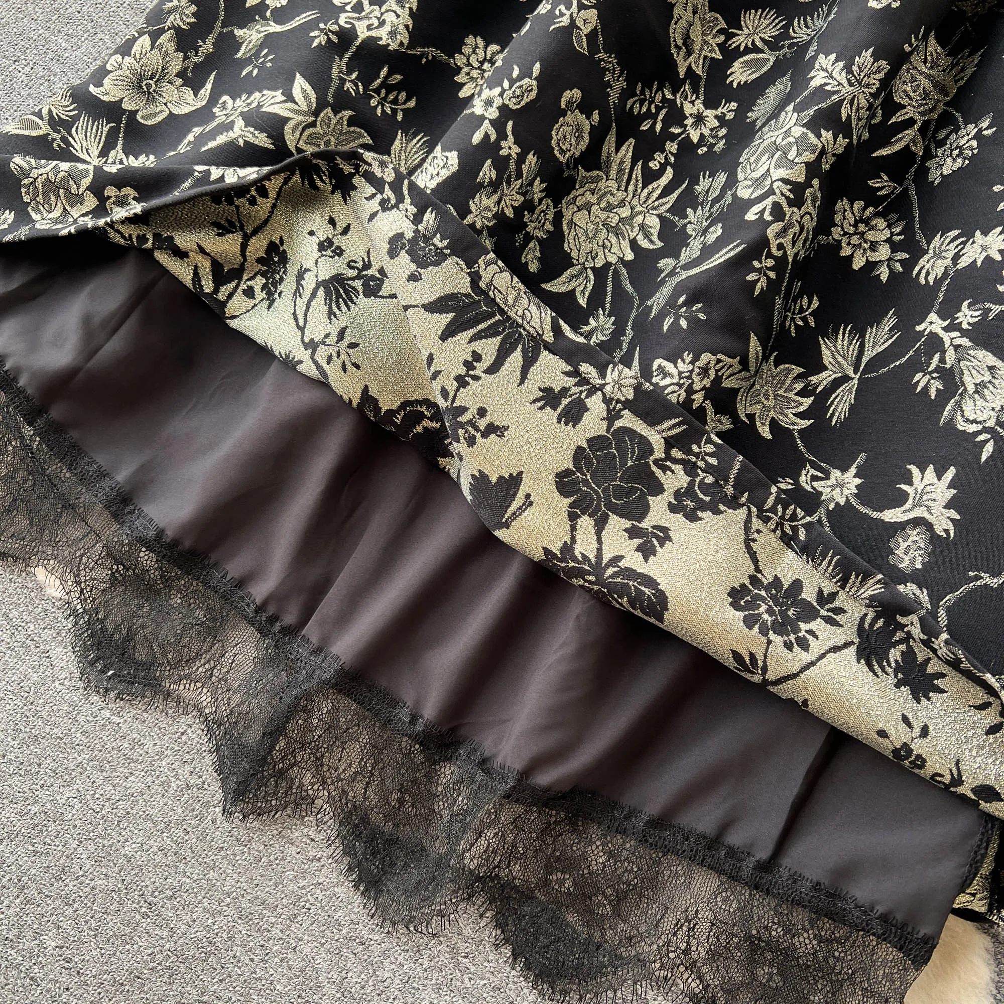 High-end Backless Floral Slip Dress