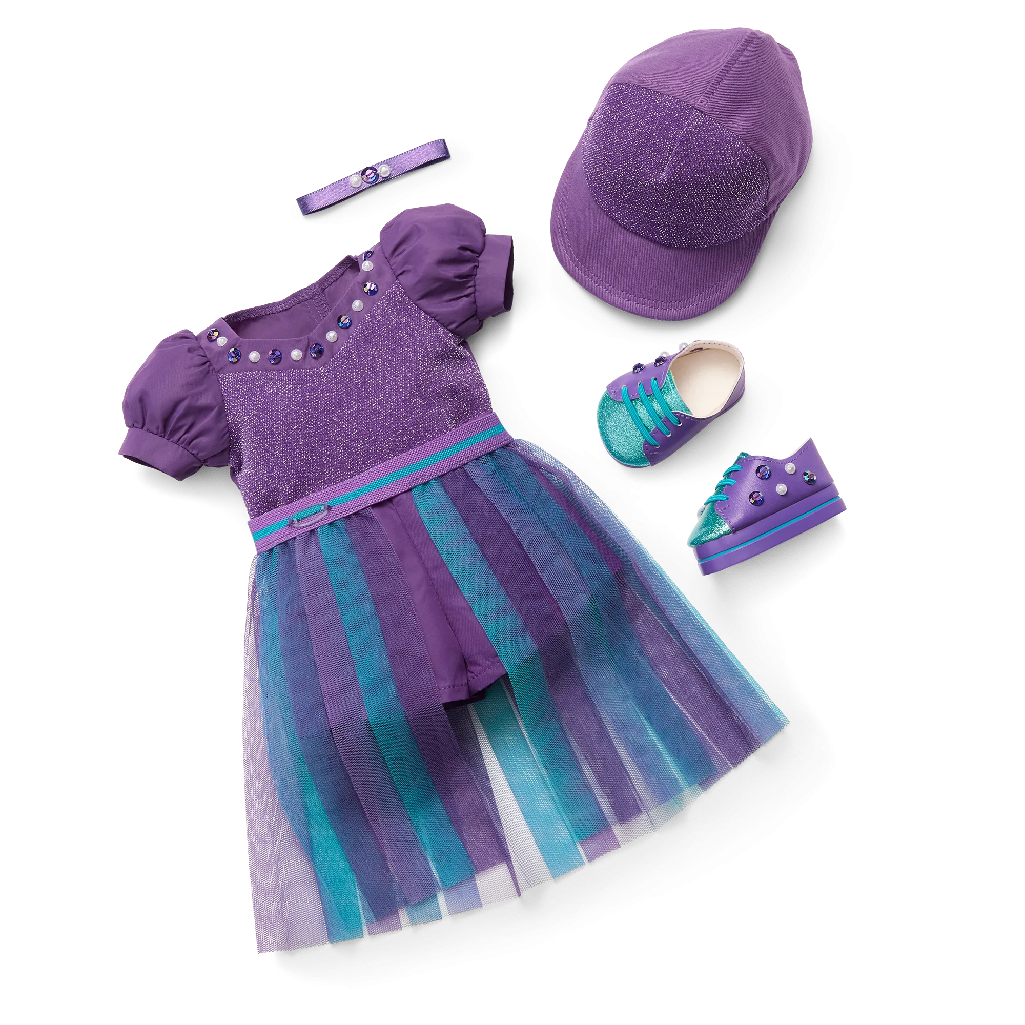 June Exquisite Alexandrite Outfit for 18-inch Dolls