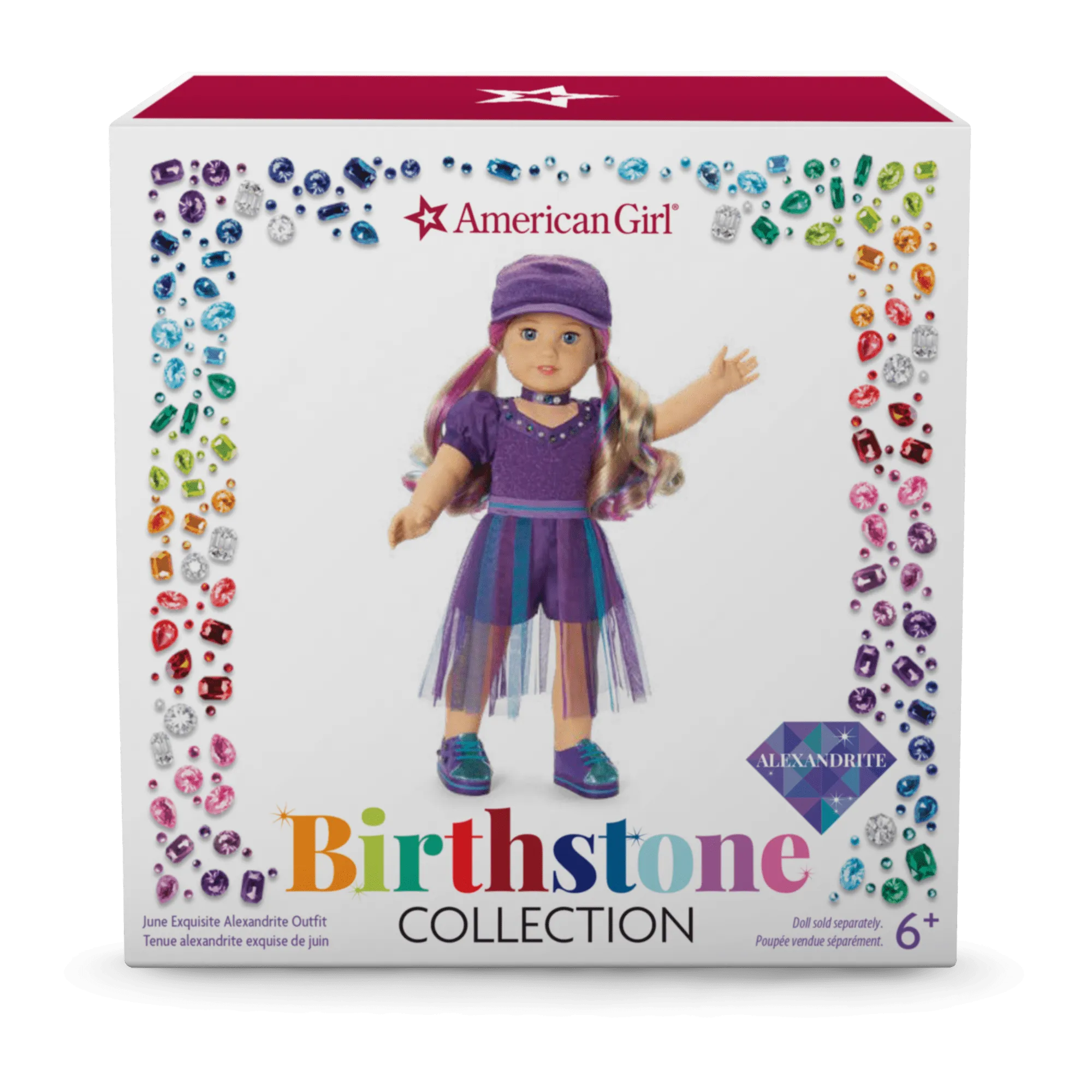 June Exquisite Alexandrite Outfit for 18-inch Dolls