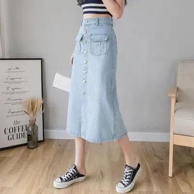 KATECLO Stylish Women’s Denim Jean Skirt