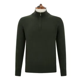 Kayden Forest Green Half Zip Long Sleeve Pullover