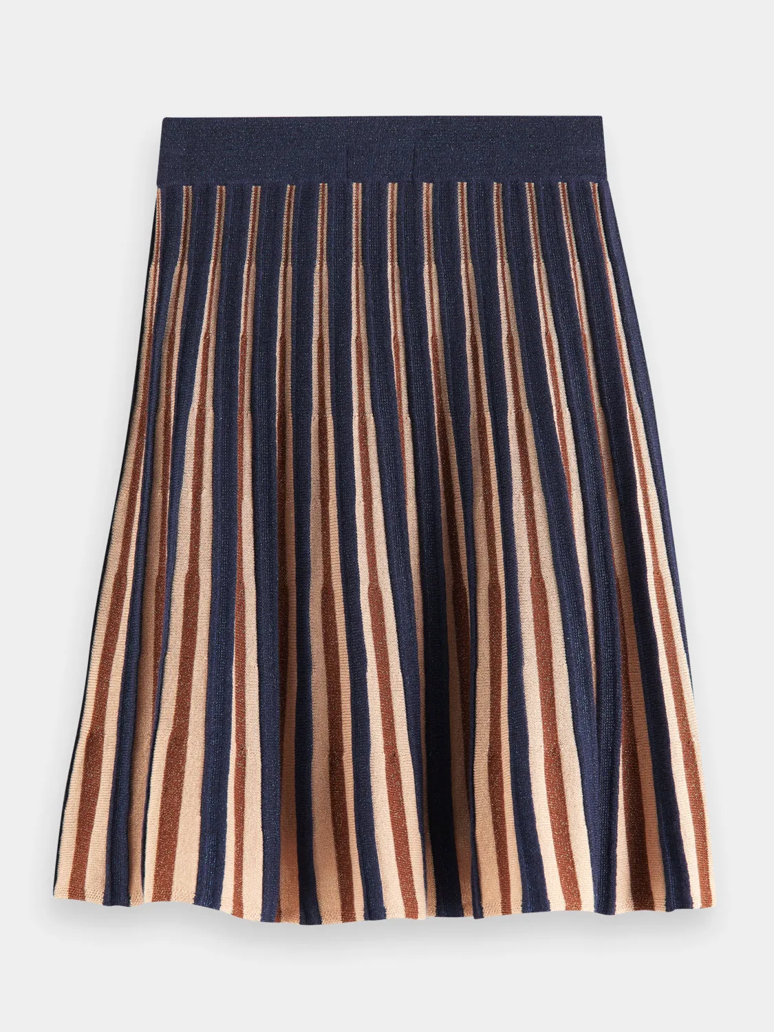Kids - Pleated knitted glitter midi skirt