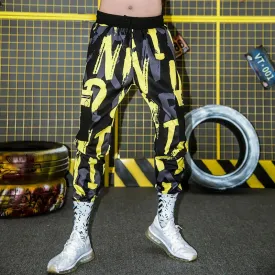 Letters Camouflage Loose Multi-Pocket Pants