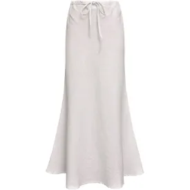 Linen Maxi Skirt - White