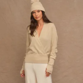 Lurex Wrap Cashmere Top