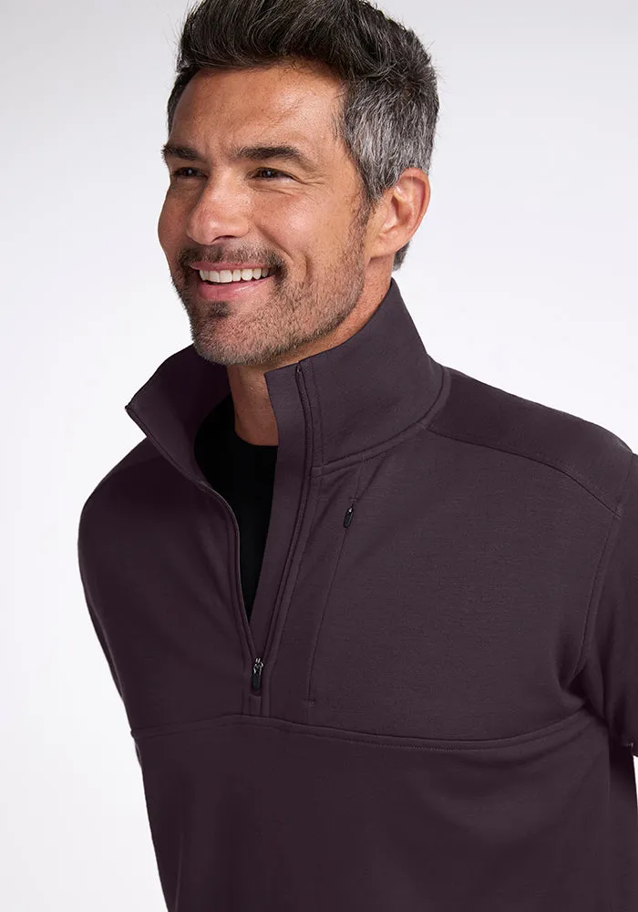 Mason 1/4 Zip - Chocolate Plum