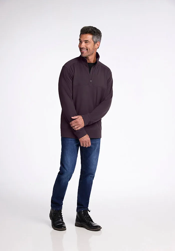 Mason 1/4 Zip - Chocolate Plum