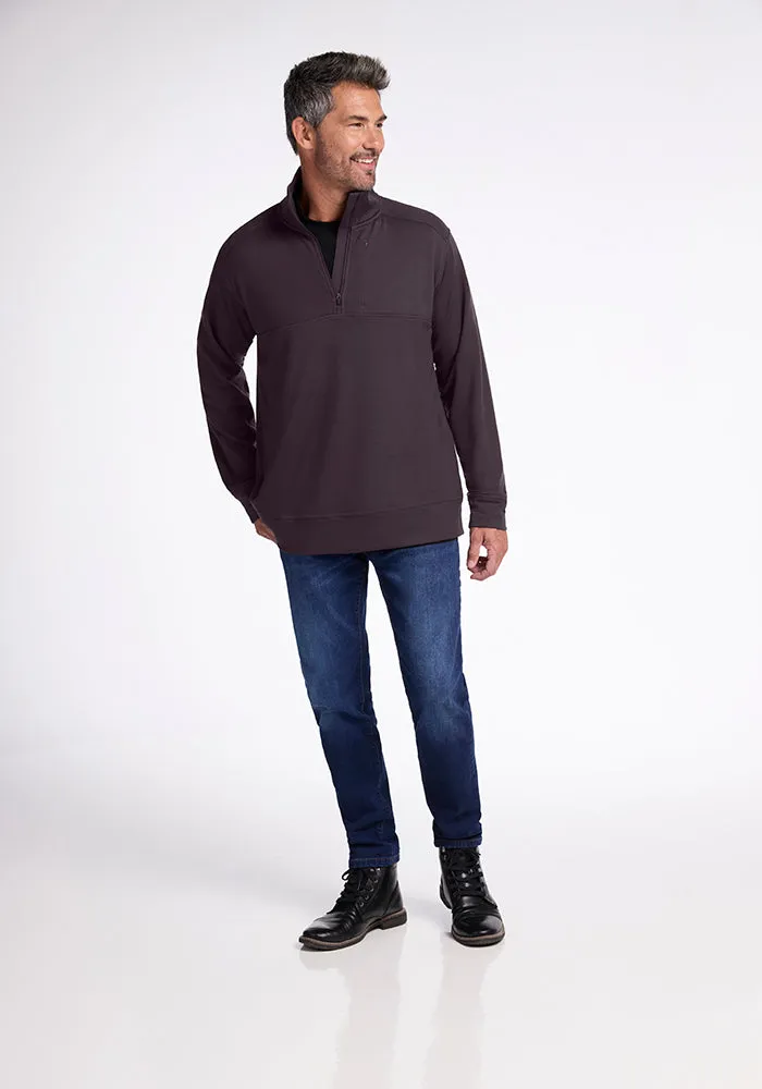 Mason 1/4 Zip - Chocolate Plum
