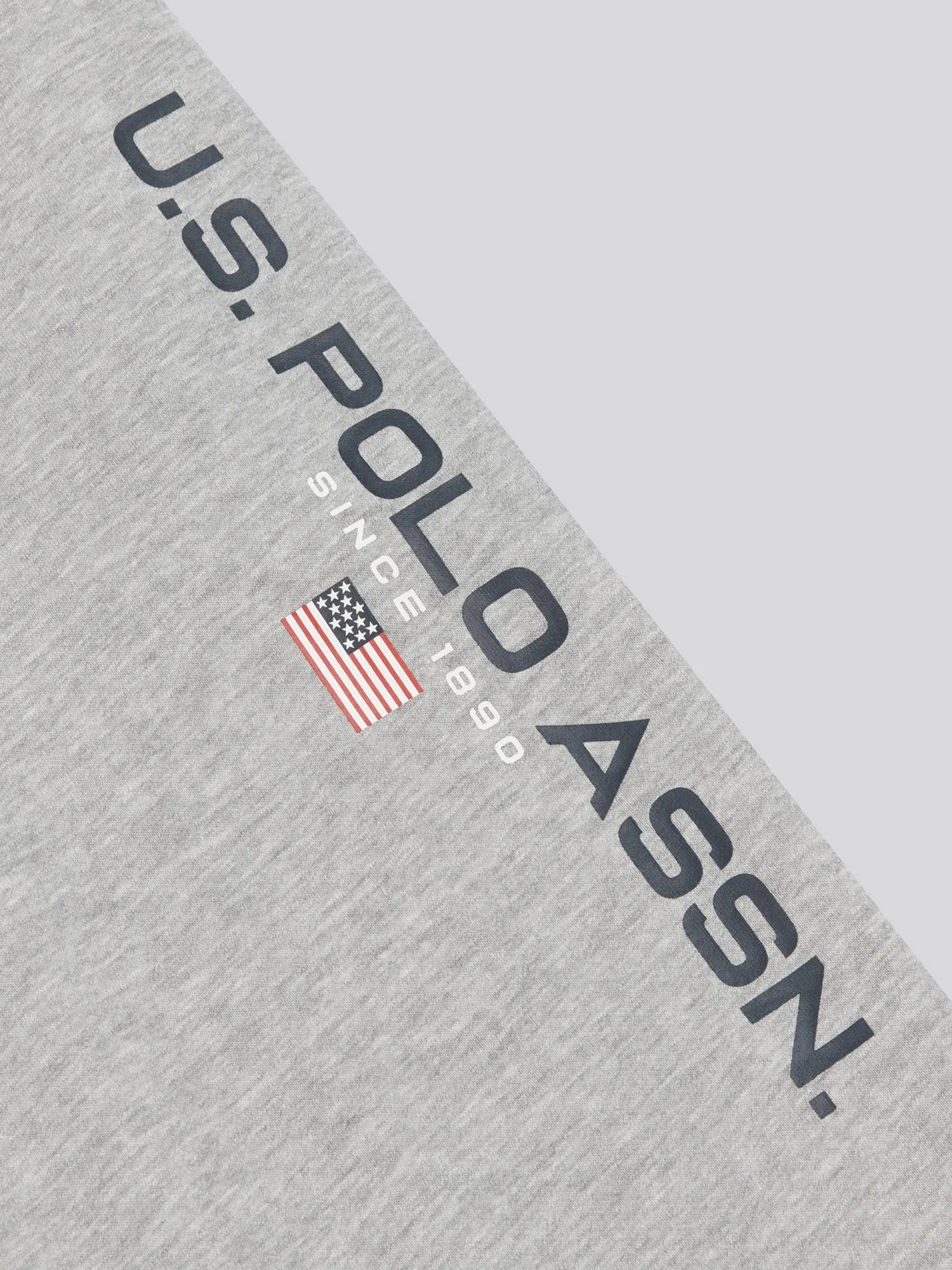 Mens Block Flag Graphic Joggers in Vintage Grey Heather