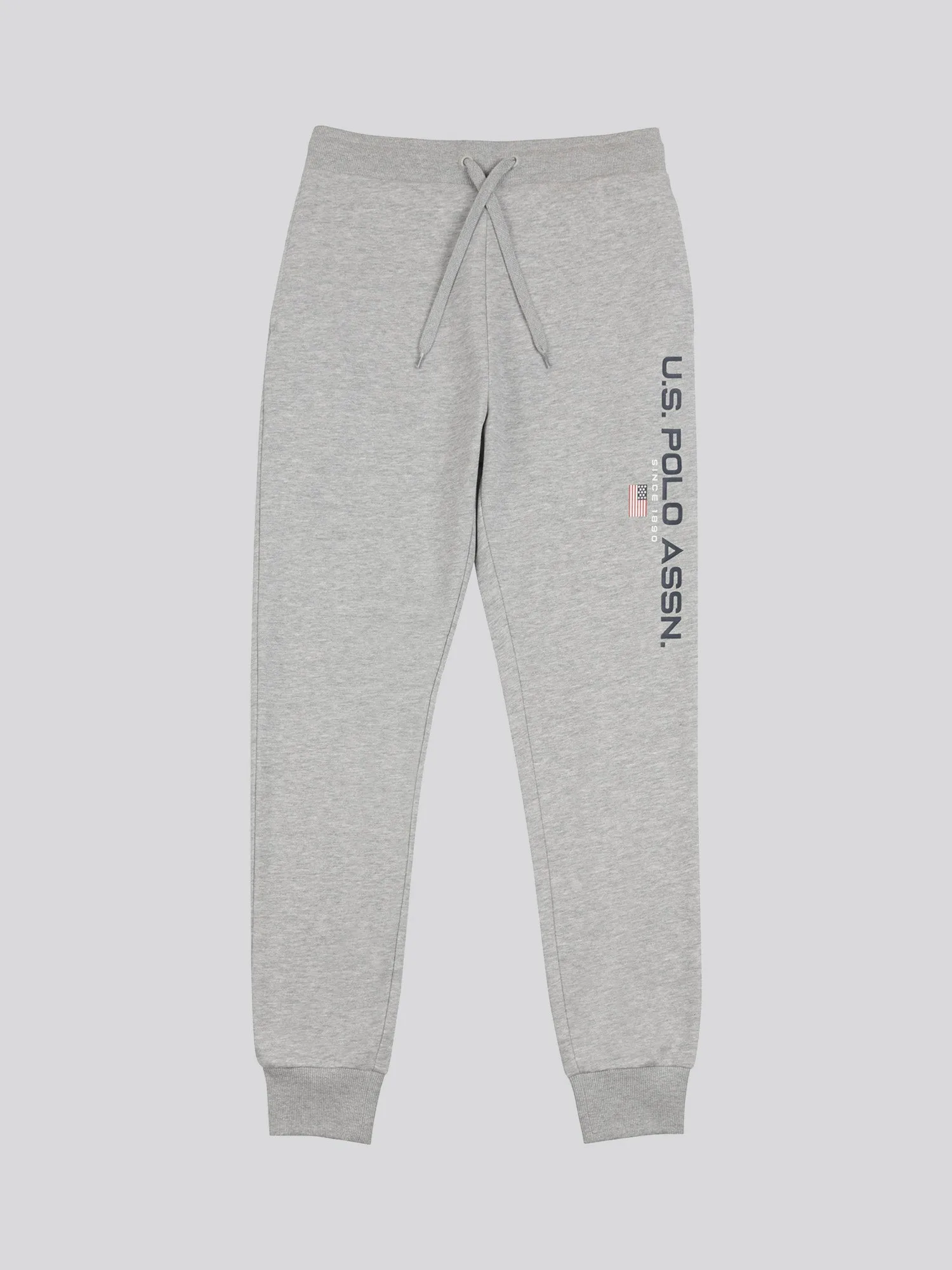 Mens Block Flag Graphic Joggers in Vintage Grey Heather
