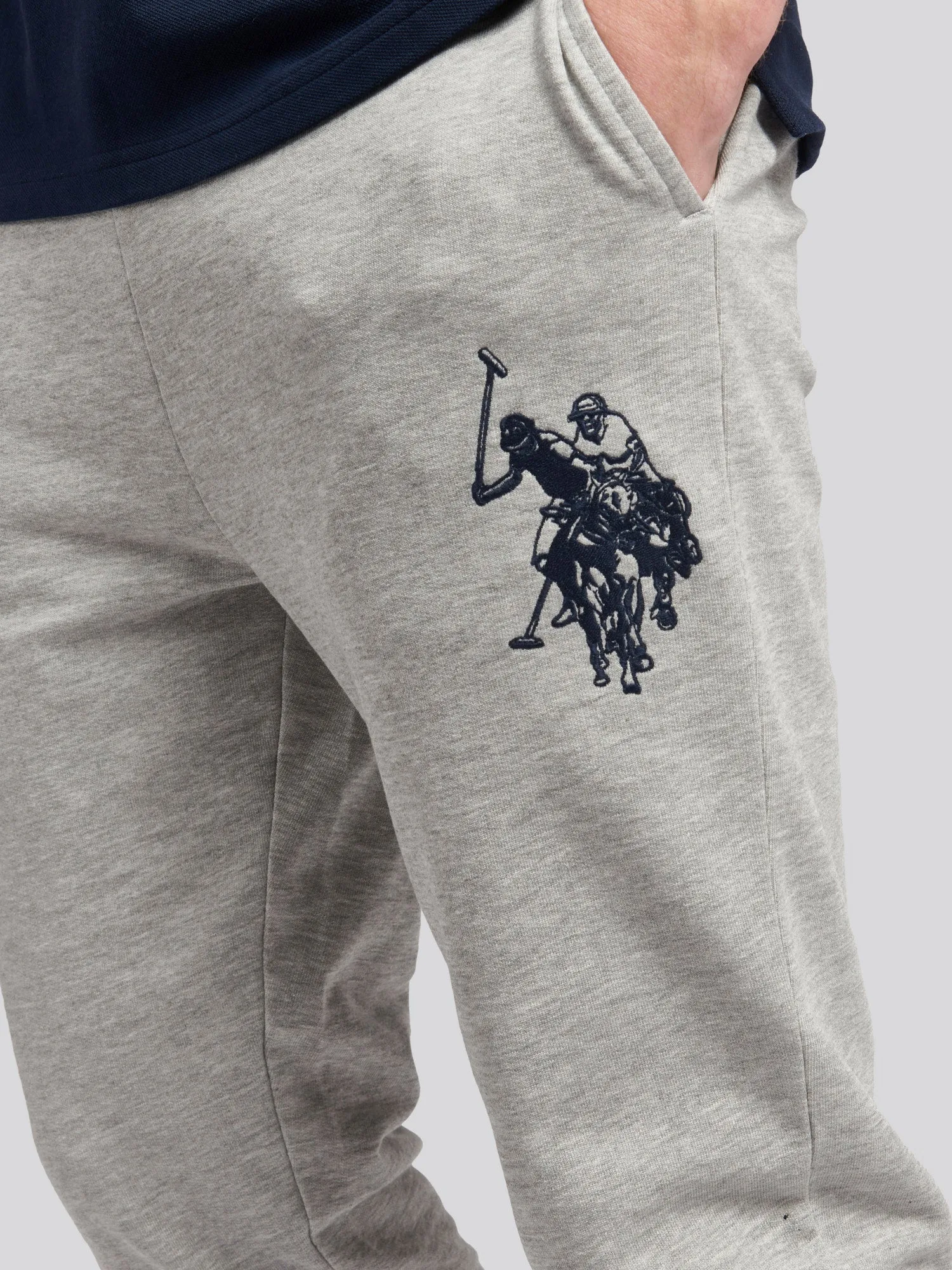 Mens Large Logo Joggers in Vintage Grey Heather