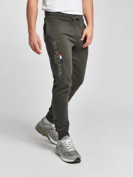 Mens Stacked Joggers in Charcoal Grey Marl