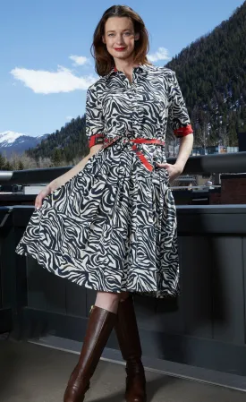 Mrs Maisel Dress - Black And White Zebra Print