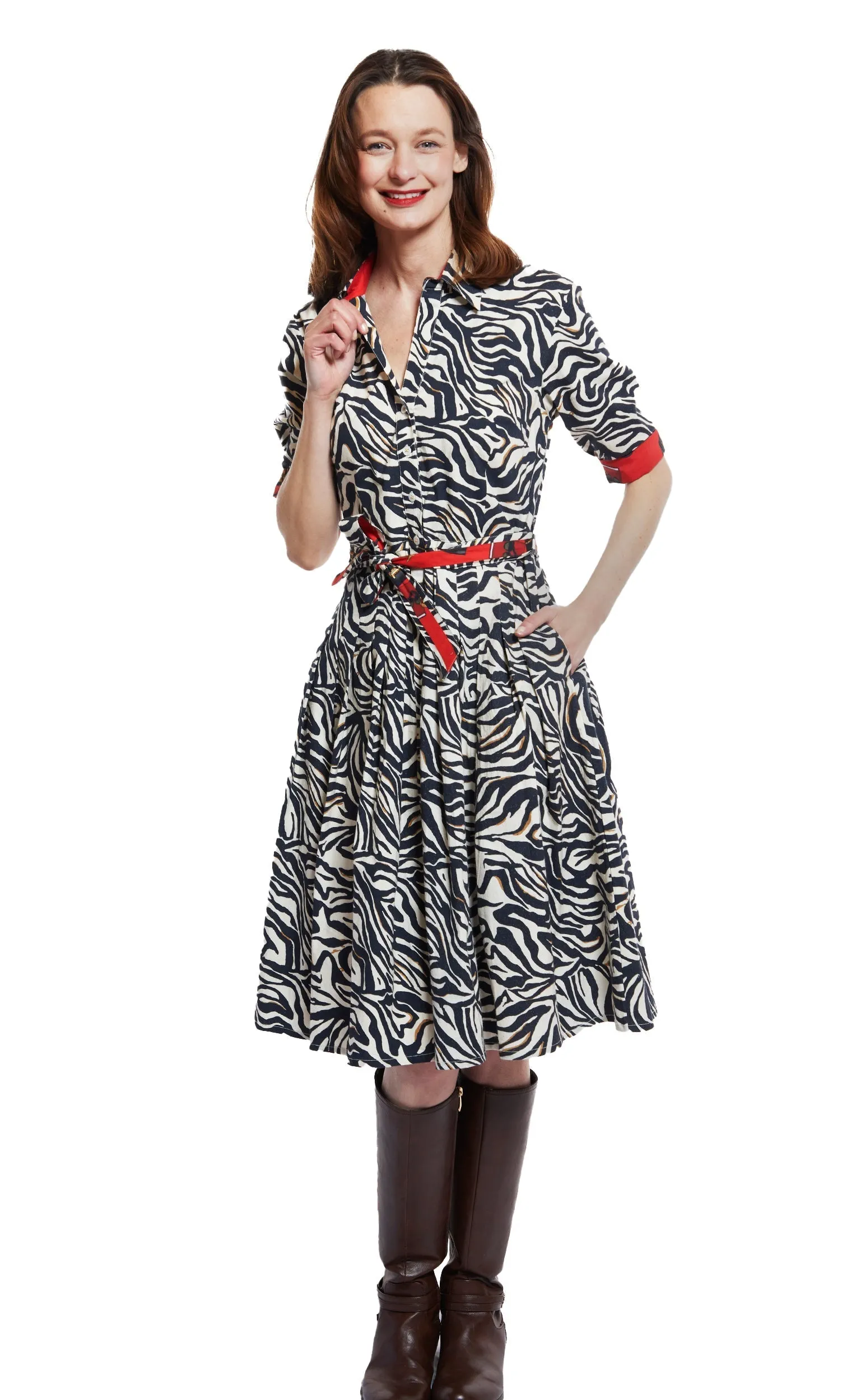 Mrs Maisel Dress - Black And White Zebra Print