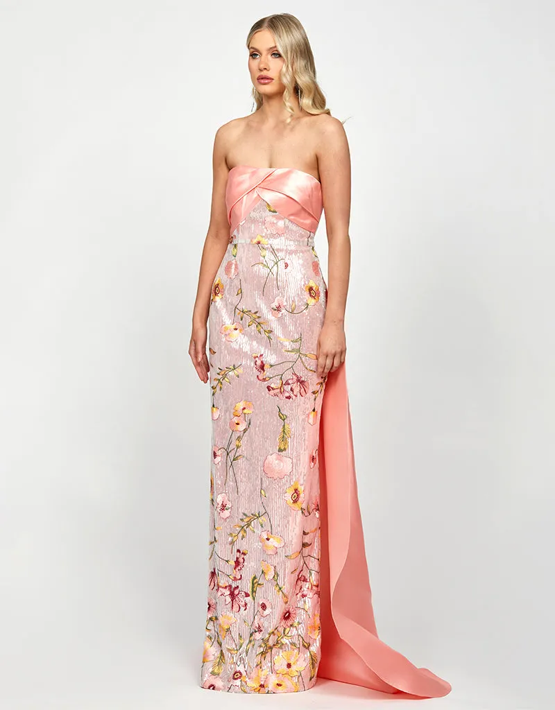 MURPHY DRAPED SEQUIN GOWN B73D37L