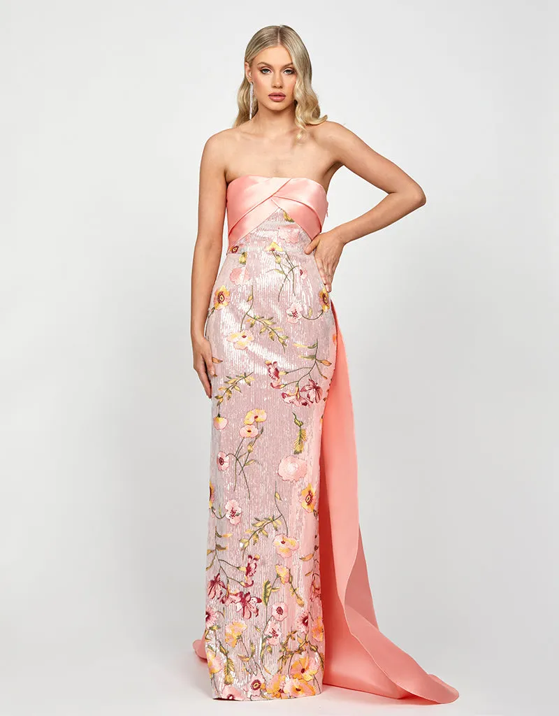 MURPHY DRAPED SEQUIN GOWN B73D37L