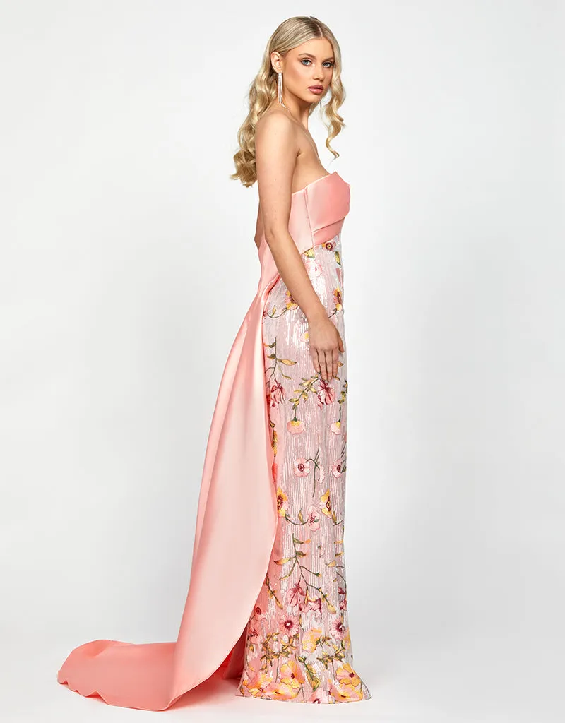 MURPHY DRAPED SEQUIN GOWN B73D37L