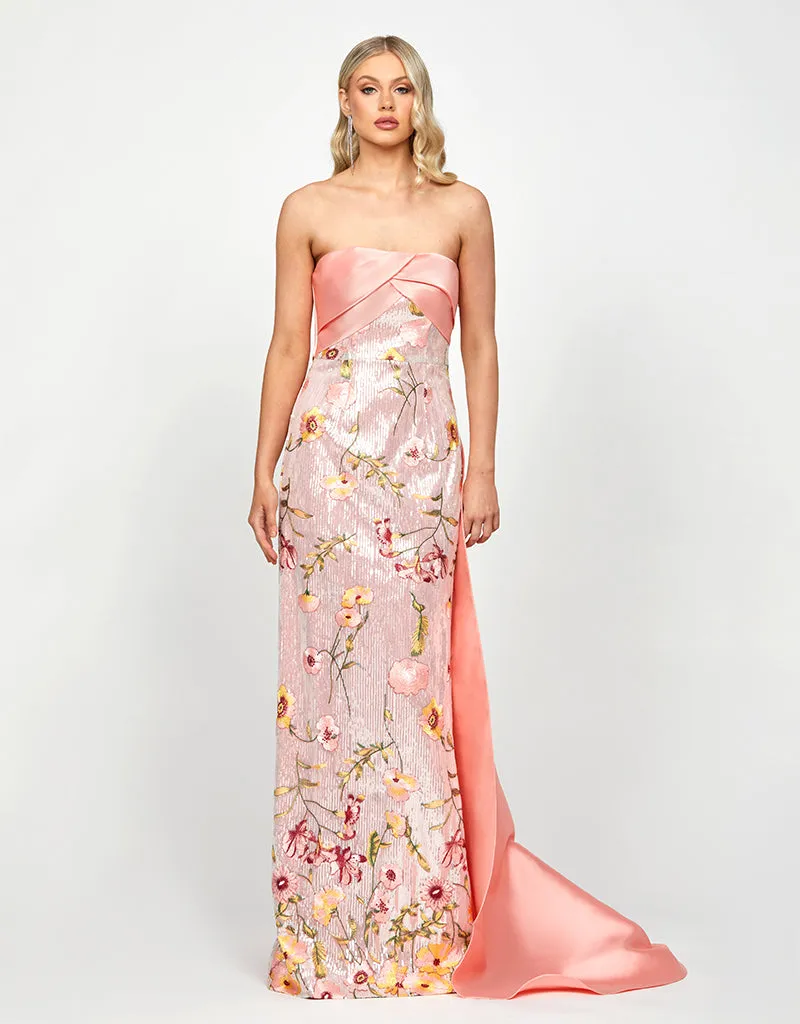 MURPHY DRAPED SEQUIN GOWN B73D37L