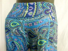 NEW Womens ABS Brand Sweatpants Athletic Workout Yoga Fitness Pants BLUE L Paisley