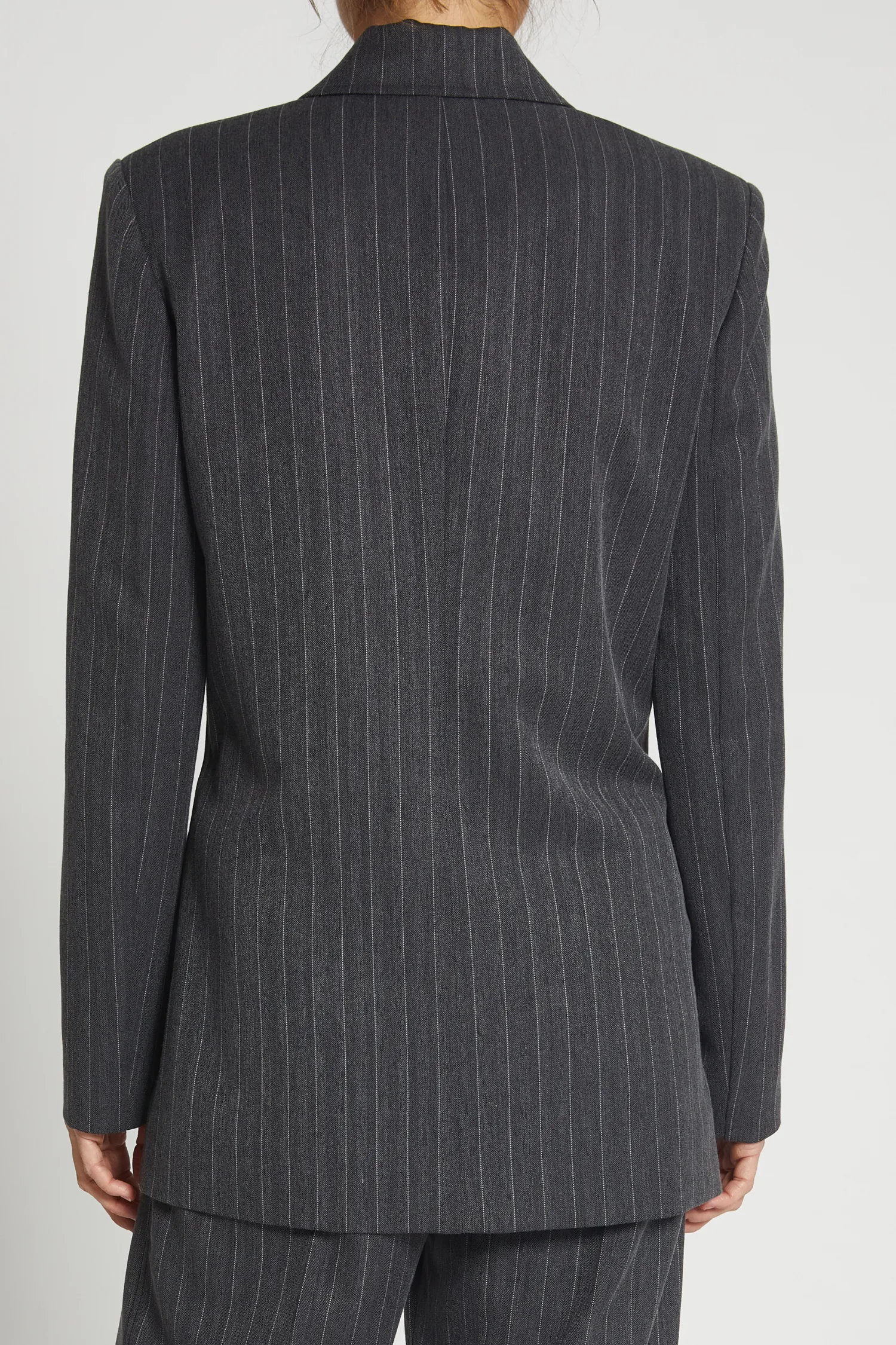 Oxford Pinstripe Blazer, Grey