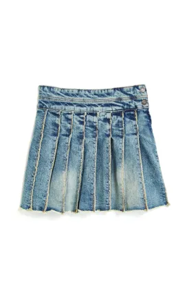 Pleated Tennis Skirt In Indigo