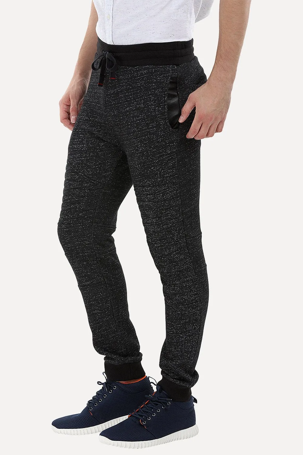 Quilted Knee-Patch Joggers