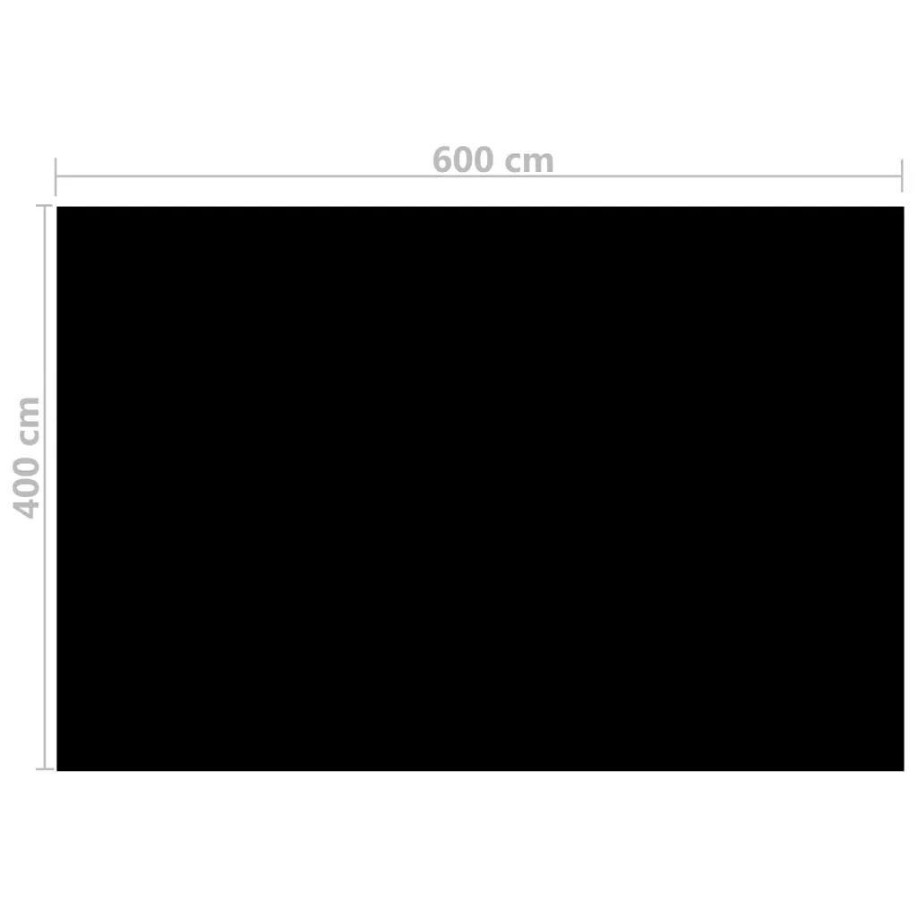 Rectangular Pool Cover 600x400 cm PE Black